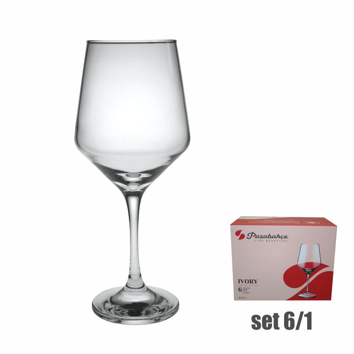ČAŠE NA STALKU IVORY 6/1 - 490 mL