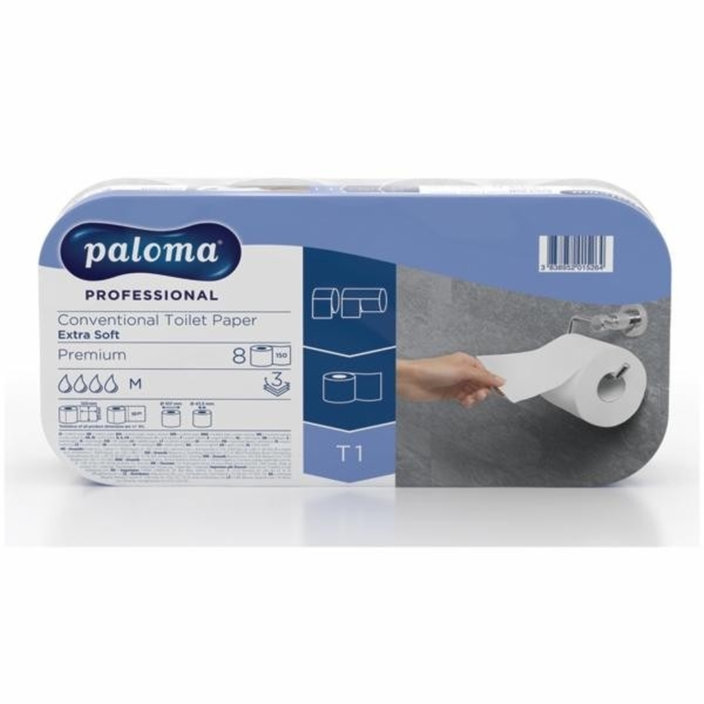 Toaletni papir Paloma Professional 3sl 8/1 150l