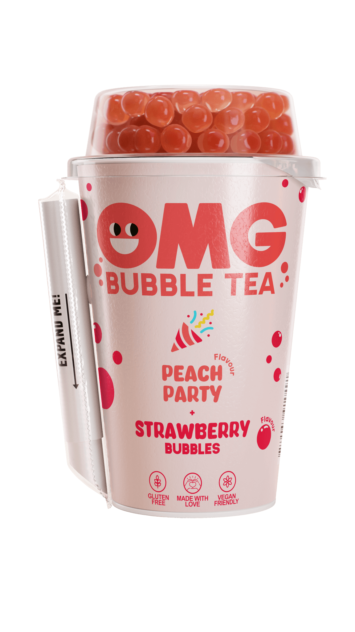 OMG Bubble tea Breskev/boba Jagoda
