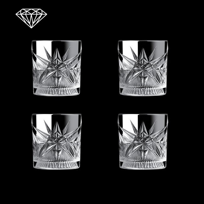 ČAŠE CIELO KRISTALIN WHISKAY 350 4/1