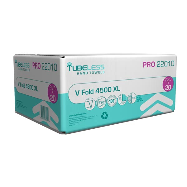 Tubeless V Fold PRO 4500L, ručni papirni ubrus u listićima
